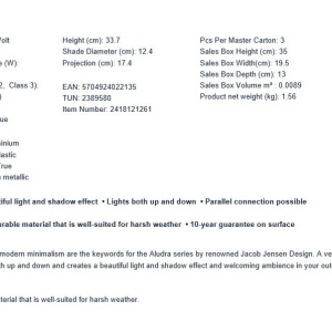 Aplica de perete exterior design nordic IP54 Aludra seaside brown 229977 universul-luminii.ro