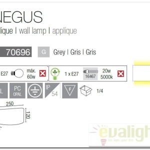 Aplica de perete exterior IP54 Negus 70696 47867 universul-luminii.ro