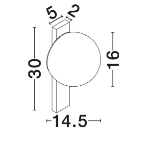 Aplica de perete exterior IP65 LED 2700K REMI corten - Img 3