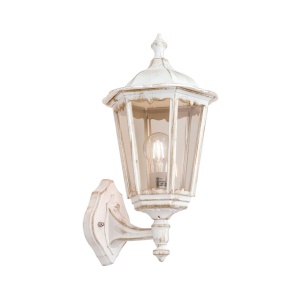 Aplica de perete exterior stil clasic IP43 Puchberg AL 11K/82570 weiß-gold/rauch OR