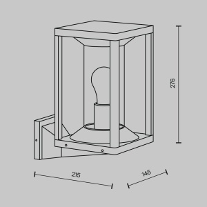 Aplica de perete iluminat exterior IP54 Cell 182957 universul-luminii.ro