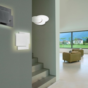Aplica de perete LED ambientala CLOVER SQUARE alba - Img 3
