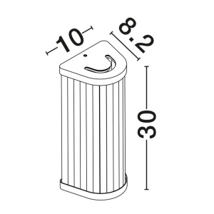 Aplica de perete LED baie IP44 VITREE aurie - Img 9