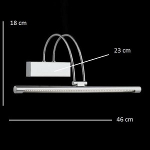 Aplica de perete LED Bow ap d46 crom - Img 2