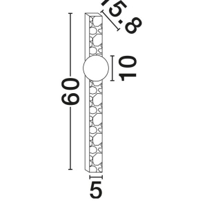 Aplica de perete LED decorativa din travertin OVEE - Img 10