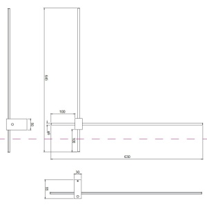 Aplica de perete LED design liniar Pars 212117 universul-luminii.ro