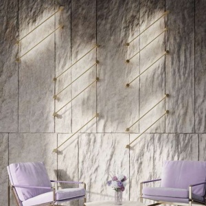Aplica de perete LED design liniar Rotta auriu 90,5cm - Img 10