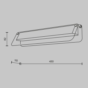 Aplica de perete LED design minimalist Flat, fumuriu 73527 universul-luminii.ro