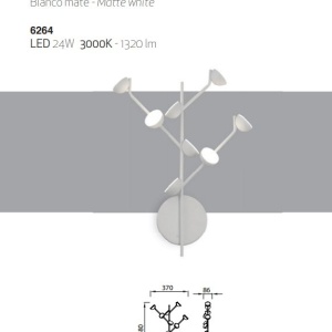 Aplica de perete LED design modern ADN alb Medium 130297 universul-luminii.ro