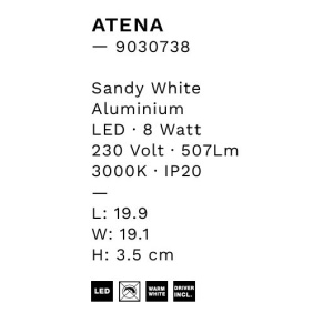 Aplica de perete LED design modern ambiental Atena M 148417 universul-luminii.ro
