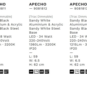 Aplica de perete LED design modern APECHO negru 245937 universul-luminii.ro