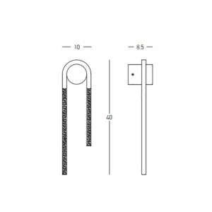 Aplica de perete LED design modern SCONCE H-40cm 151917 universul-luminii.ro