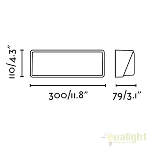 APLICA DE PERETE LED ILUMINAT EXTERIOR MODERNA HALF gri 71537 56357 universul-luminii.ro