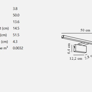 Aplica de perete LED pentru baie IP44 Marlee crom 3000K 229937 universul-luminii.ro