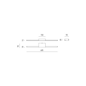 Aplica de perete LED pentru oglinda baie IP44 One alb 149857 universul-luminii.ro
