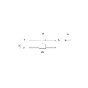 Aplica de perete LED pentru oglinda baie IP44 One negru 230367 universul-luminii.ro