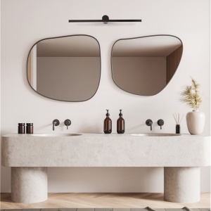 Aplica de perete LED pentru oglinda baie IP54 BREGGO negru, 81cm 148987 universul-luminii.ro