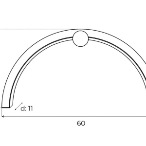 Aplica de perete lumina ambientala LED IP44 TRIO ARC negru mat 144477 universul-luminii.ro