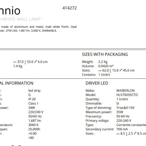 Aplica de perete lumina ambientala LED Omnio alb - Img 3