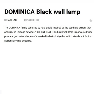 Aplica de perete metal stil industrial DOMINICA negru 141267 universul-luminii.ro