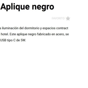 Aplica de perete minimalista CORB USB C neagra - Img 6