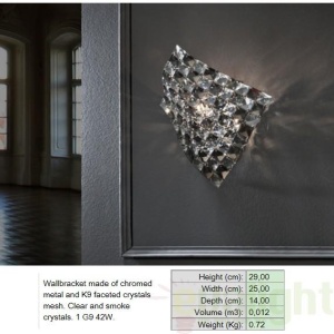 Aplica de perete moderna cristal K9 Saten SV-160785 53377 universul-luminii.ro