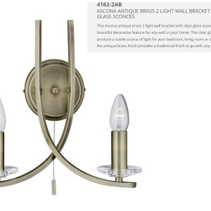 Aplica de perete moderna design alama Ascon 4162-2AB SRT - Img 2