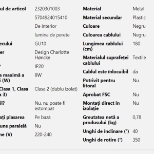 Aplica de perete moderna design minimalist nordic Rochelle - Img 8