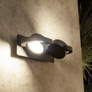 Aplica de perete orientabila iluminat exterior IP54 IGUAZU 2L gri 136187 universul-luminii.ro