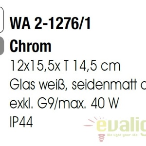 Aplica de perete pentru baie IP44 Lapo WA 2-1276/1 chrom OR 61227 universul-luminii.ro