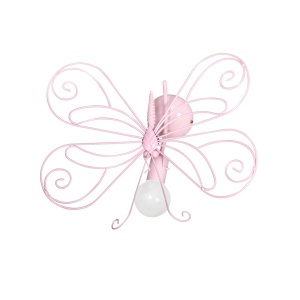 Aplica de perete pentru camera copii / tineret BUTTERFLY 2 roz