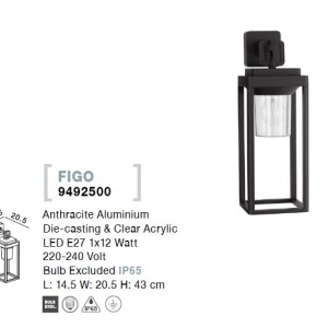Aplica de perete pentru iluminat exterior IP65 OMIKA 205897 universul-luminii.ro