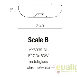 Aplica de perete / plafon moderna Scale B 182047 universul-luminii.ro