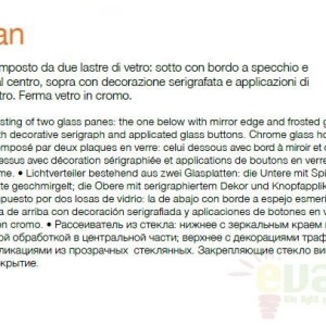 Aplica de perete, Plafonier dim. 42x42cm OCEAN PL3 TRASPARENTE 081441 - Img 3