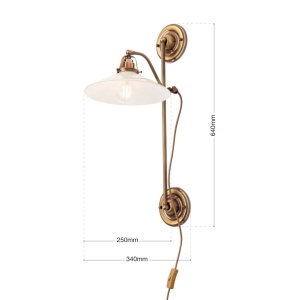 Aplica de perete realizata manual design rustic ARTDESIGN, patina/ champagne - Img 3