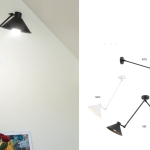Aplica de perete reglabila design retro ALTEA negru 201797 universul-luminii.ro
