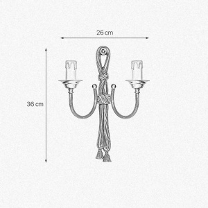 Aplica de perete stil Art Nouveau Drapery 2L - Img 3