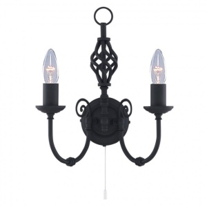 Aplica de perete stil clasic Zanzibar neagra 3380-2 SRT