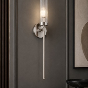 Aplica de perete stil elegant PRESTON nickel/sticla clara - Img 4