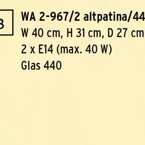 Aplica de perete stil mediteranean clasic de lux Tosca 2L 95417 universul-luminii.ro