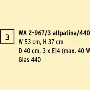 Aplica de perete stil mediteranean clasic de lux Tosca 3L 95437 universul-luminii.ro