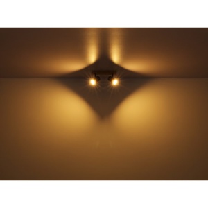 Aplica de perete / tavan cu 2 spoturi directionabile design modern ROBBY negru mat 210717 universul-luminii.ro