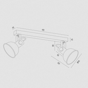 Aplica de perete / tavan cu 2 spoturi directionabile design modern Lenora rosu 124967 universul-luminii.ro