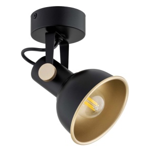 Aplica de perete / tavan cu spot directionabil design modern Lenora negru 124907 universul-luminii.ro