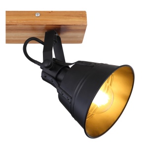 Aplica de perete / tavan stil industrial cu 2 spoturi GÜNTHER 96477 universul-luminii.ro