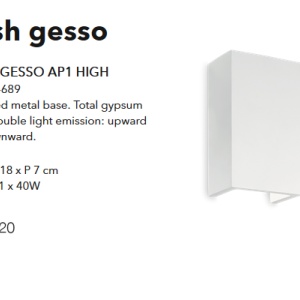 Aplica de perete up/down FLASH GESSO AP1 HIGH 214689 - Img 2