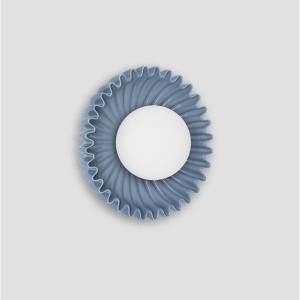 Aplica decorativa ceramica blue gri, sticla alb, PETEL 245017 universul-luminii.ro