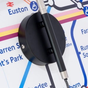 Aplica design modern cu brat articulat London negru LONDON/W/B 174537 universul-luminii.ro