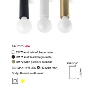 Aplica design modern minimalist TEN-140 neagra 62171 90017 universul-luminii.ro