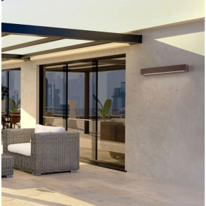 Aplica exterior corten liniara 50cm IP65 LED CCT PRISMATIC